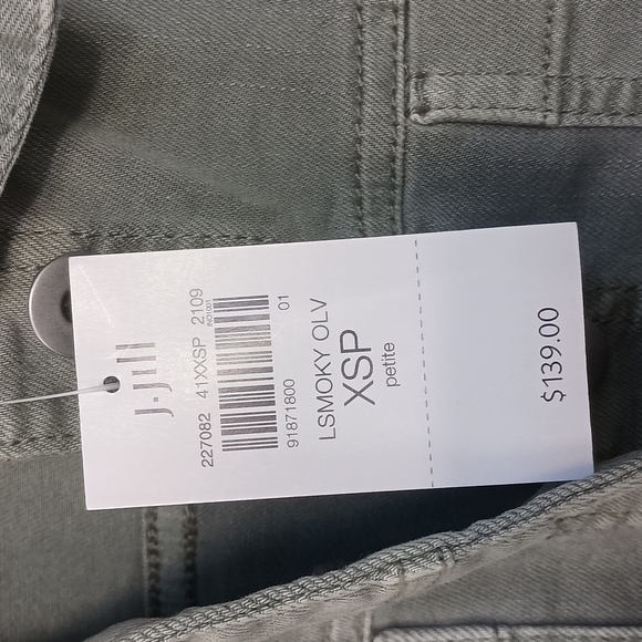 J. Jill Denim Smoky Olive Button Front Short Coat, Extra Small Petite, NWT - Picture 5 of 8